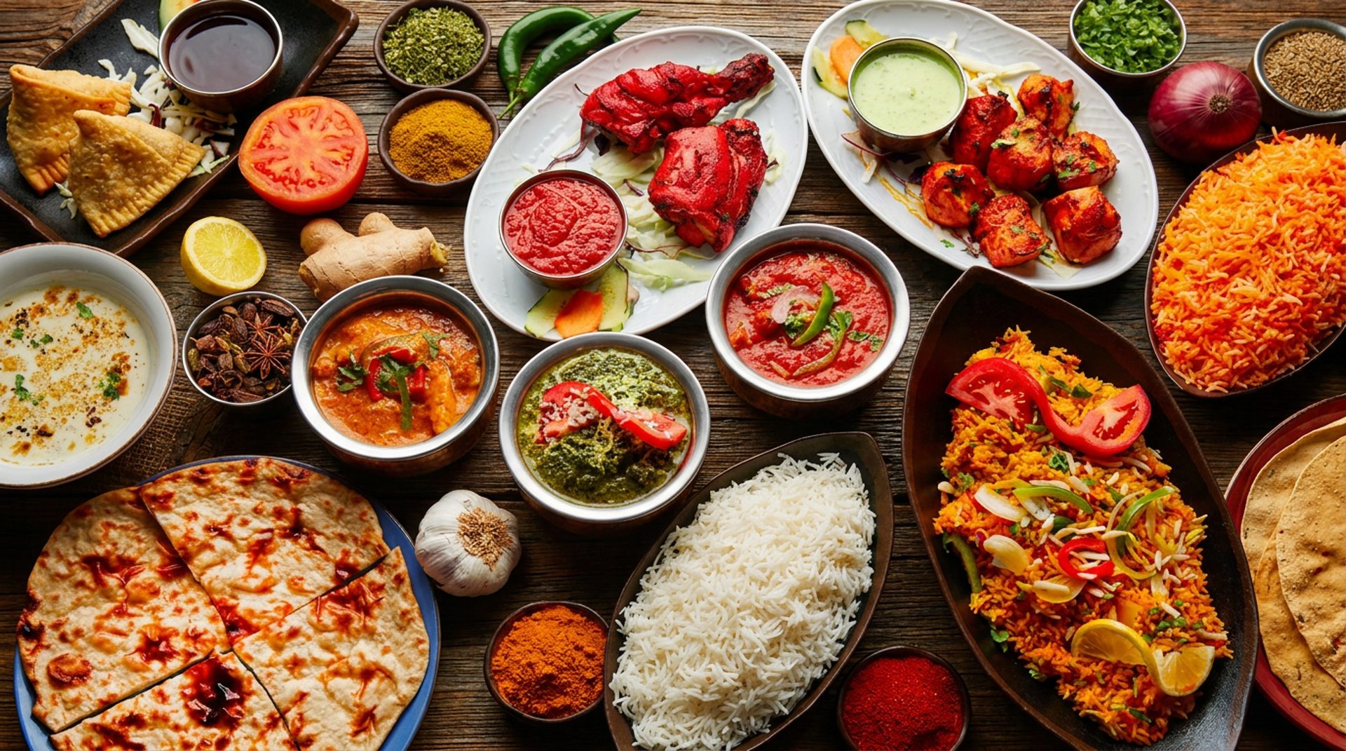40+ dishes, live chaat counter, unlimited naan