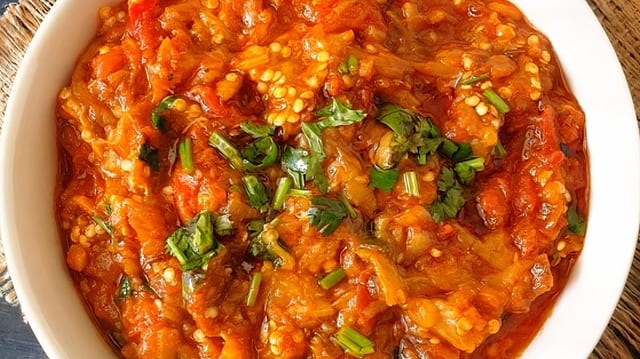 Eggplant Bhartha.